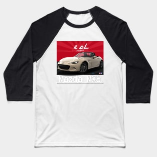 Mazda MX5 ND White Pearl Baseball T-Shirt